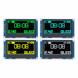 2.42 Inch OLED LCD Display Module Connector 128*64 LCD Screen IIC4 Cable SPI1309 White/Yellow/Blue/Green
