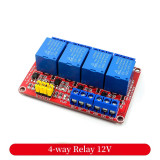 1/2/4/8-way 5V/12V/24V Relay Module Optocoupler Isolation High And Low Level Trigger Microcontroller Red Board
