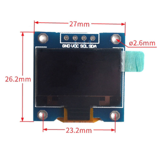 0.96 inch OLED Display Screen I2C IIC Communication 4Pin 12864 LCD Screen Module Blue/White/Yellow Blue Dual Color