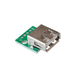 USB 2.0 Female Socket To DIP 4p Direct Plug Adapter Board Soldered Mobile Phone Power Data Cable