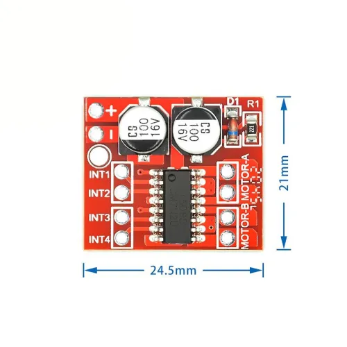 2-way DC Motor Drive Module with Forward and Reverse PWM Speed Regulation Dual H-bridge Stepper Motor Mini L298N