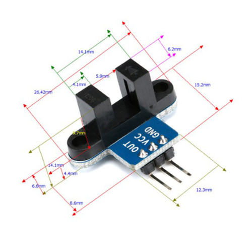 Intelligent Car Speed Measurement Module Code Plate Counting Speed Sensor with Indicator Light