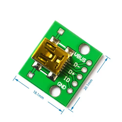 USB To DIP Female Socket MINI 5P SMD To 2.54mm Straight Plug Welded Adapter Board (U8)