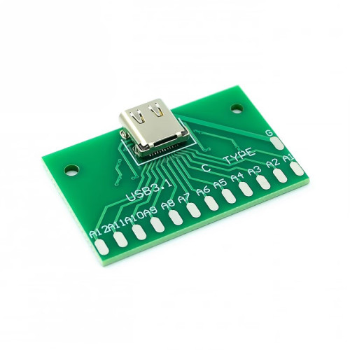 TYPE-C Female Connector Test Board USB 3.1 With PCB Board 24P Female Connector Adapter Board