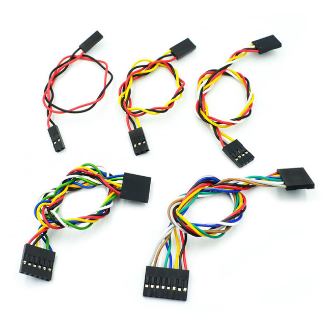 2.54 DuPont Cable 2P/3P/4P/6P/8P Double Ended with Seat 20CM