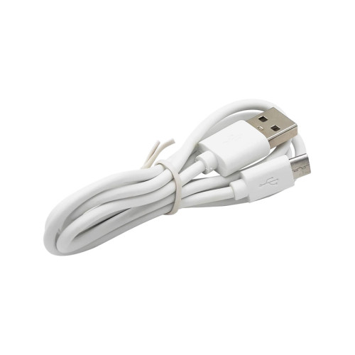 Universal Micro Data Cable Micro Interface Charging Cable Quad Core White 2A Line Length 1M
