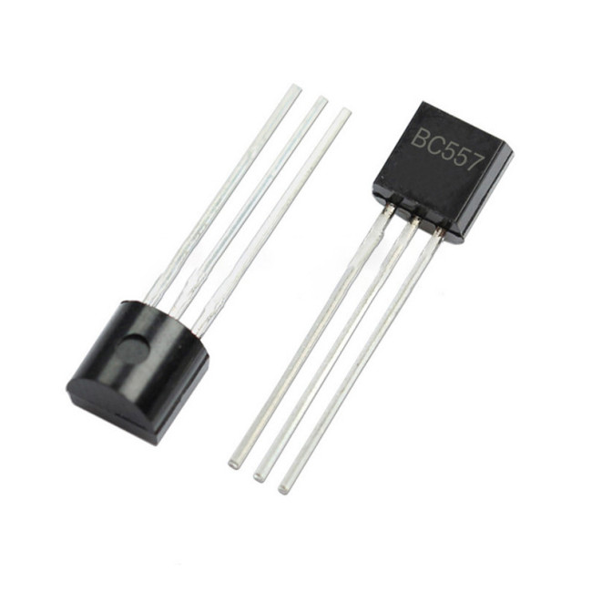 BC557 DIP Transistor TO-92 Type PNP Bipolar Amplifier Transistor 45V/200mA