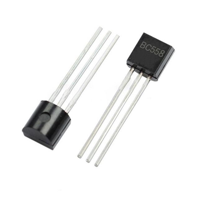 BC558 DIP Transistor TO-92 Type PNP Bipolar Amplifier Transistor 30V/100mA