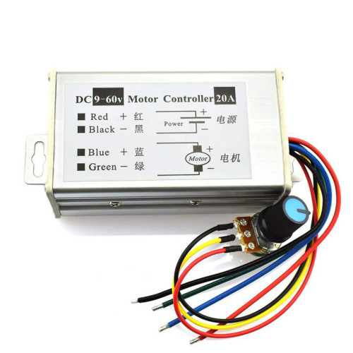 PWM DC Motor Stepless Speed Change Pulse Width Motor Speed Control Switch 9V12V24V48V60V Governor 20A