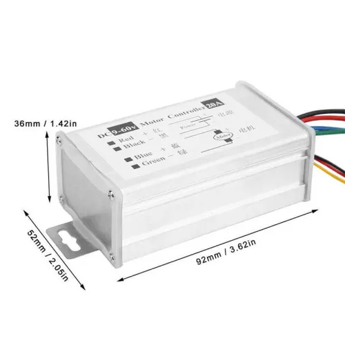 PWM DC Motor Stepless Speed Change Pulse Width Motor Speed Control Switch 9V12V24V48V60V Governor 20A