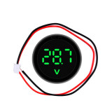 DC 4-100V Two Wire Circular DC Digital Voltmeter Head Display Reverse Connection Protection LED Digital Display Head Waterproofing