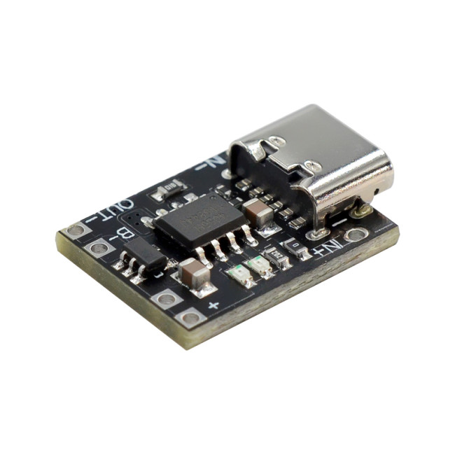 Ultra Small Ternary Lithium Battery Charging Board 1A 3.7V4.2V Charger Module Type-C Interface with Protection Board