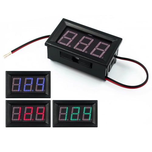 LED Digital Display Two Wire AC Voltage Meter Two Wire Digital Voltage Meter AC220V Power Supply 70V~500V