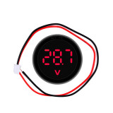 DC 4-100V Two Wire Circular DC Digital Voltmeter Head Display Reverse Connection Protection LED Digital Display Head Waterproofing