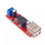 Dual USB Output 9V/12V/24V/36V To 5V DC-DC 3A Step-Down Power Supply Module For Car Charging