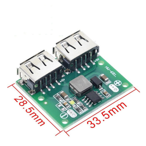 Dual USB Output 9V/12V/24V to 5V 3A DC-DC Car Charging Step-down Regulator Charging Module