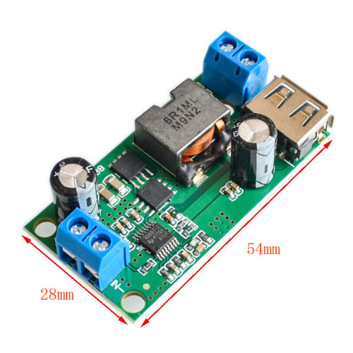 DC 5A Buck Module 9V/12V/24V/36V to 5V DCDC High-power Vehicle Stabilized Power Converter