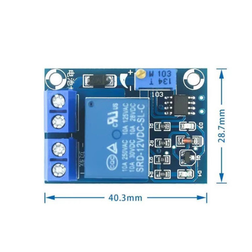 12V Battery Management Module Voltage Undervoltage Automatic Recovery Battery Load Outage Protection Switch