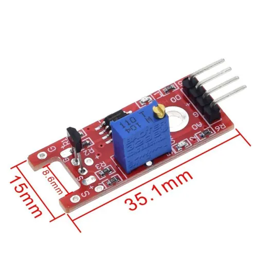 KY-024 Linear Magnetic Hall Sensor Hall Sensor Module Compatible with Arduino for Position Detection