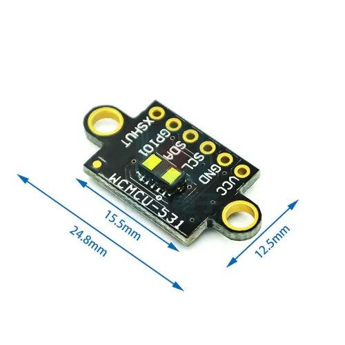 VL53L1X Laser Ranging Sensor Module TOF Time Of Flight Ranging 4m Ranging Black Board Red Board