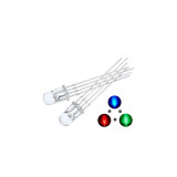 Fog Shaped Transparent Common Cathode Full Color LED 5MM Four Legged Red Green Blue RGB
