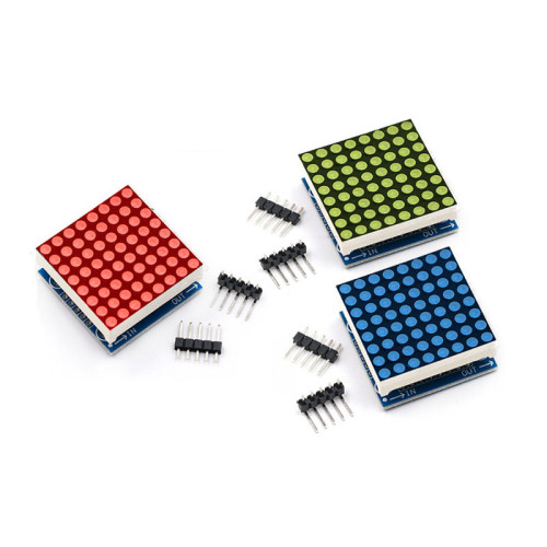 MAX7219 Dot Matrix Module MCU Control Drive Module LED Display Module Suitable For Arduino Red/Green/Blue