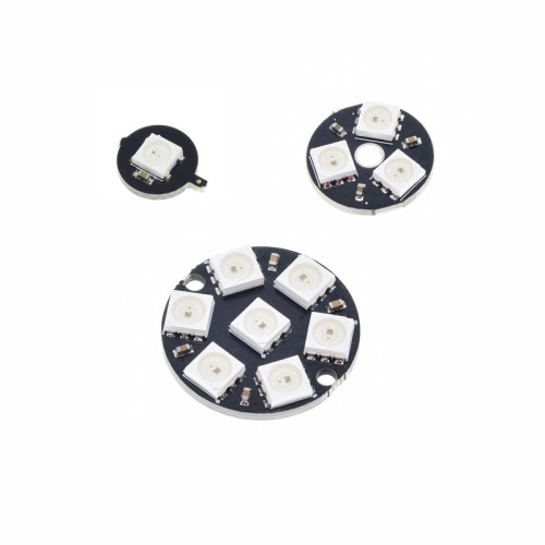 1/3/7 Bit WS2812 5050 RGB LED Built-In Full-Color Driving Color Light Module Circular Development Board