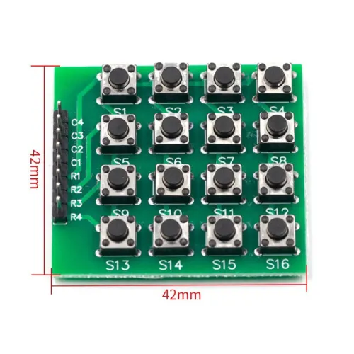 Inline Key 4X4 Matrix Keyboard 16 Key Single Chip Microcomputer External Expansion Keyboard Module