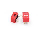 Dial Switch Direct Insertion Flat Dial 2.54mm Pin Pitch Code Switch 1/2/3/4/5/6/8/9/10/12 Positions