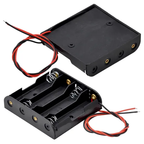 Battery Box Without Cover/With Cover And Switch 4 Sections 5# Battery Box 4 Positions 5# Battery Holder