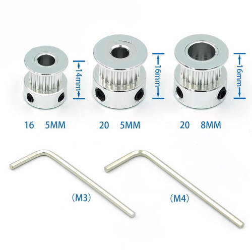 Synchronous Pulley 2GT-20 Teeth 16 Teeth Bandwidth 6mm Inner Hole 5/8mm GT2 Drive Pulley