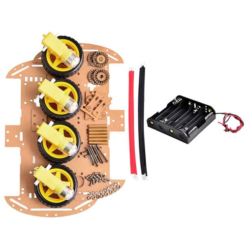 4wd Intelligent Car Kit Four Wheel Intelligent Car Chassis Code Plate Speed Measurement Car Accessories