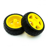 Intelligent Car Chassis Robot Tire+DC Deceleration Motor Set Wheel Motor