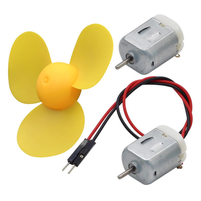 Single Micro 130 Small Motor Four-wheel Drive Vehicle Motor DC Small Motor Medium Motor/72MM Propeller