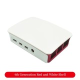 Compatible Raspberry Pie Raspberry Pi Suitable for 3rd/4th Generation B-shaped Shell Case Red and White Box