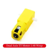 TT Motor 130 Motor Intelligent Car Deceleration Motor Robot Dual Axis Yellow 1:48 1:120 1:220 with Cable