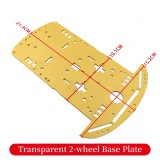 Intelligent Car Chassis 2WD 2-wheel Car Bottom Plate 4WD 4-wheel Bottom Plate Transparent Acrylic