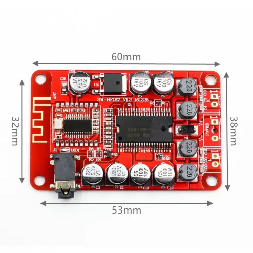 YDA138 Class D Bluetooth Digital Power Amplifier Board Stereo Dual-Channel Bluetooth Receiver 3.5 Output SW-HF187