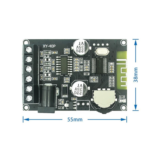 30W/40W Stereo Bluetooth Power Amplifier Board 12V/24V High-Power Digital Power Amplifier Module XY-P40W