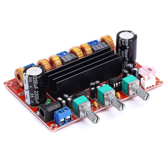 XH-M139 2.1 Channel Digital Audio Power Amplifier Board 12V-24V Wide Voltage TPA3116D2 2*50W+100W