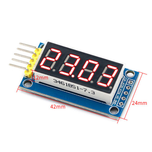 4-Digit Digital Tube Display Module 74HC595 Drives 4-Digit Digital Tube Compatible With Arduino