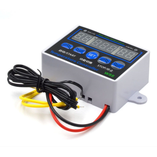XH-W1411 White Shell Digital Temperature Controller Three Display Multifunctional Temperature Controller Temperature Control Switch W88