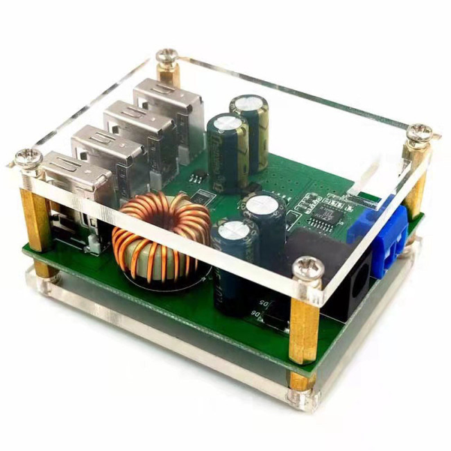 4USB DC Step-down Module 9V12V24v36V48V60V to 5V/5A High Power Car Buck Line Power Converter