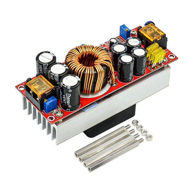 1500W DC-DC Boost Constant Voltage Constant Current Adjustable Power Module 12-60V Boost 12-90V
