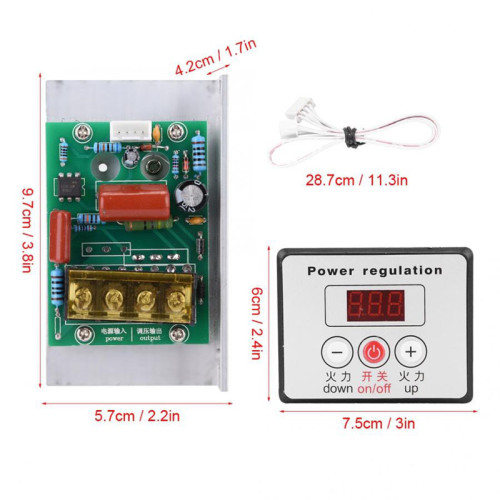 6000W SCR Voltage Regulator High Power Oven Thermostat Controller Voltage Regulator 220V 380V