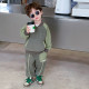 New Boys' Autumn Set ArmyGreen #A012