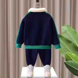 New Boys' Autumn Set Cyan #A014