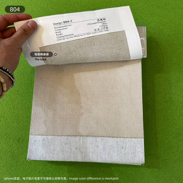 Cotton and linen fabric -804