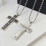 完売必至 クロムハーツ ネックレス 偽物 CHクロス フレームチャーム ボールチェーン Kuz25737