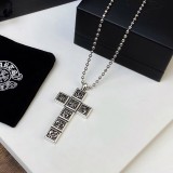 完売必至 クロムハーツ ネックレス 偽物 CHクロス フレームチャーム ボールチェーン Kuz25737
